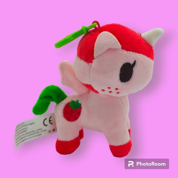 Tokidoki Strawberry Unicorno Plush Keychain - Picture 1 of 4